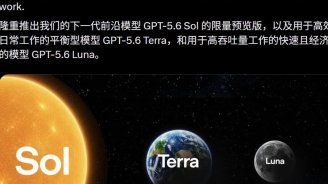OpenAI三箭齐发：GPT-5.6 Sol/Terra/Luna全系亮相，旗舰版Sol全面进化